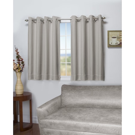 Tacoma Double Blackout Grommet Curtain Panel With Wand